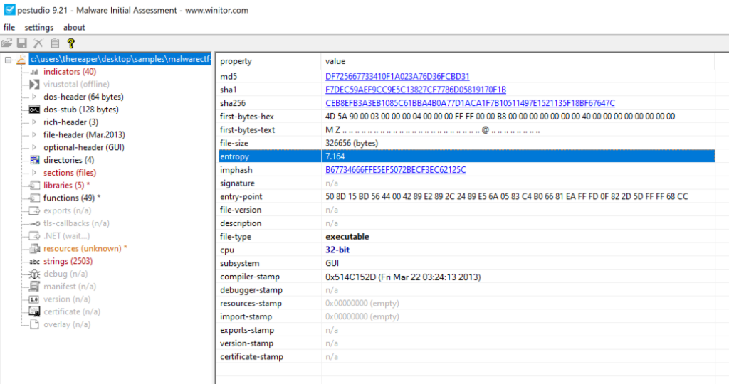 PeStudio-Entropy